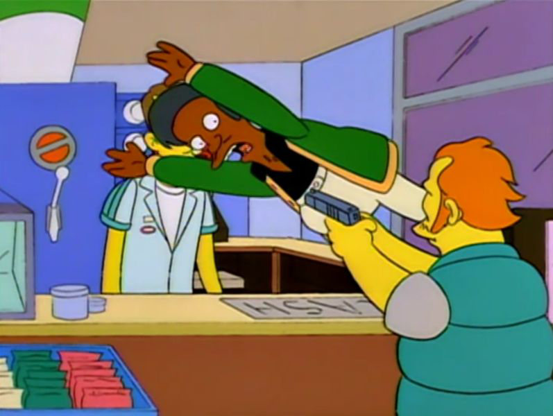 Apu Taking a Bullet Meme Template