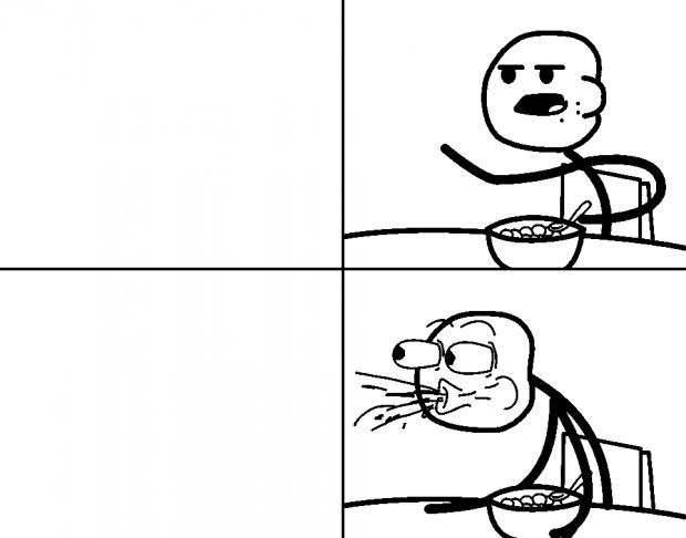 Cereal Guy Spitting Meme Template
