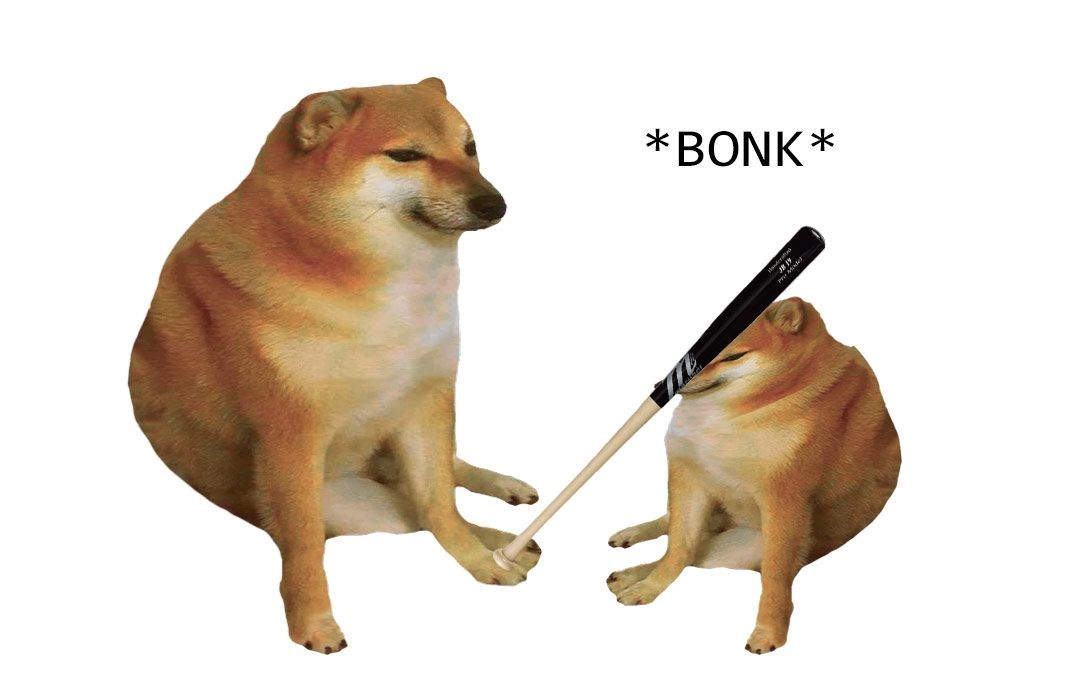 Cheems Bonk Meme Template