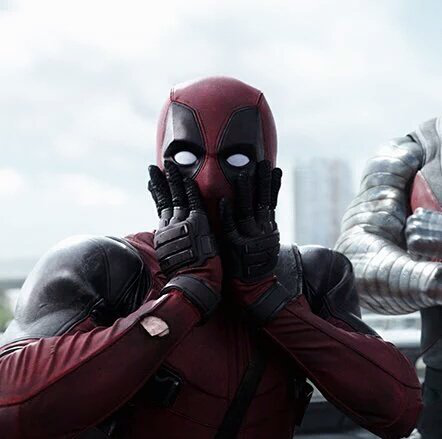 Deadpool Shocked Meme Template