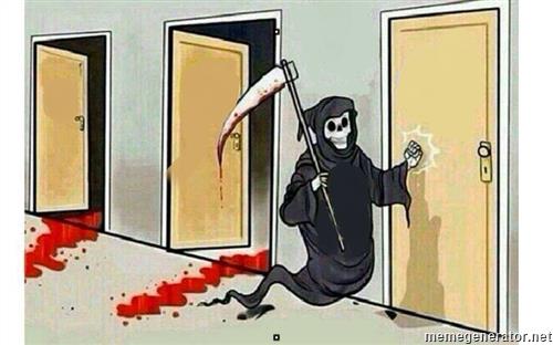 Death Knocking on Doors Meme Template