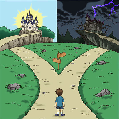 Dramatic Crossroads Meme Template