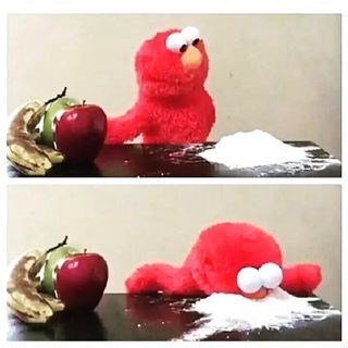 Elmo Choosing Cocaine Meme Template