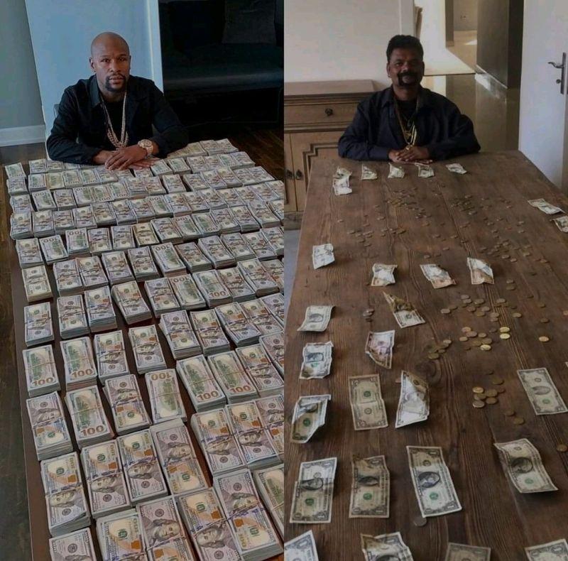 Floyd Mayweather vs Poor Man Comparison Meme Template