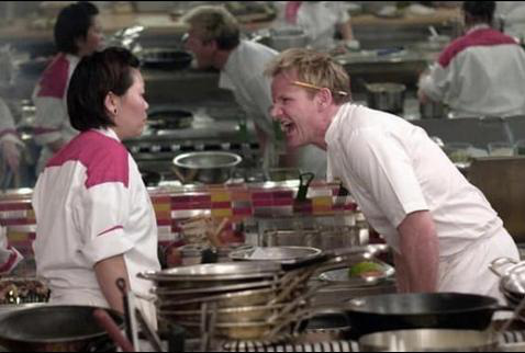 Gordon Ramsay Yelling in Kitchen Meme Template