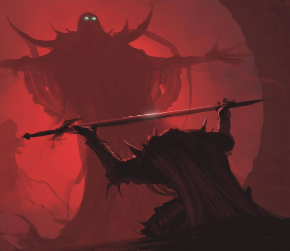 Knight Offering Sword to Giant Meme Template