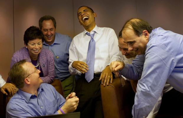Obama and Staff Laughing Meme Template