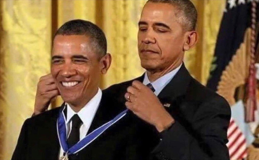 Obama Awarding Obama Meme Template