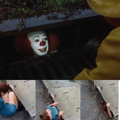 Pennywise in Gutter Meme Template