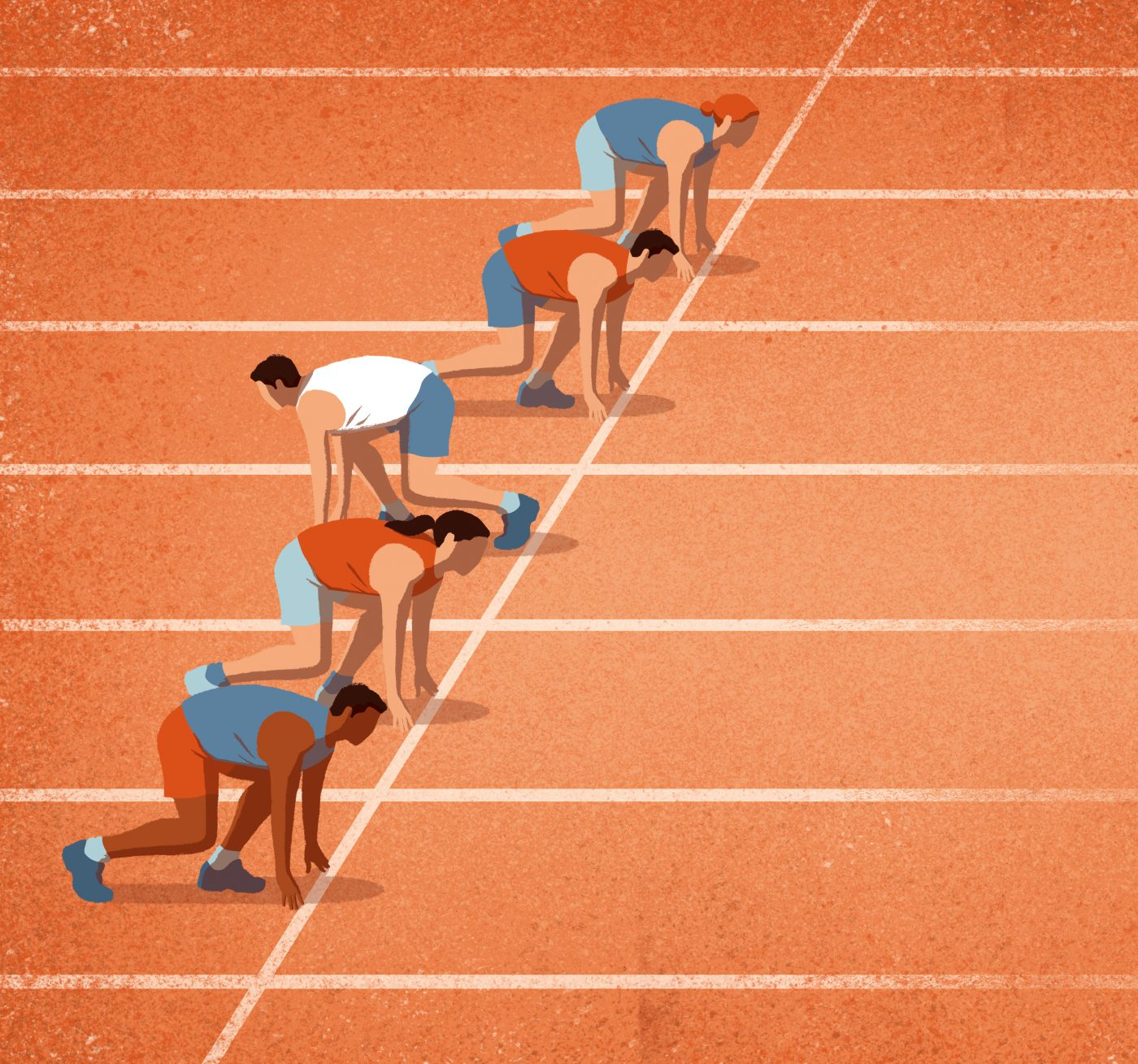 Slanted Starting Line Meme Template