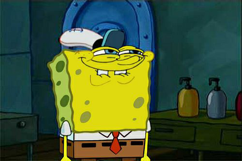 Smug SpongeBob Meme Template