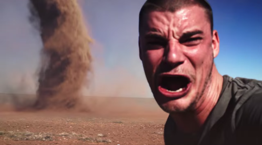 Tornado Selfie Meme Template