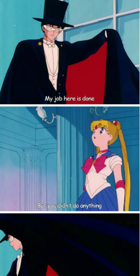 Tuxedo Mask My Job Here Is Done Meme Template