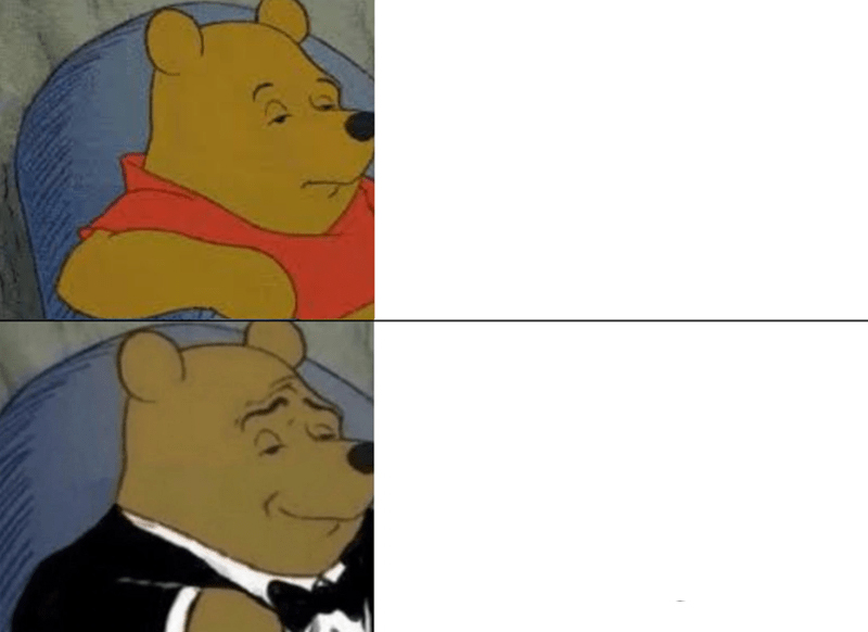 Tuxedo Winnie the Pooh Meme Template