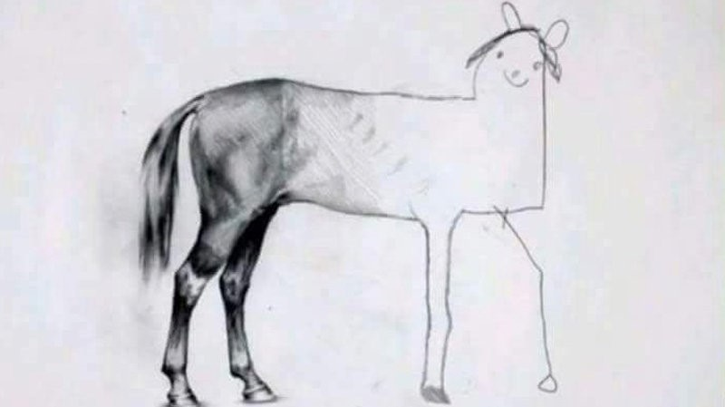 Unfinished Horse Drawing Meme Template