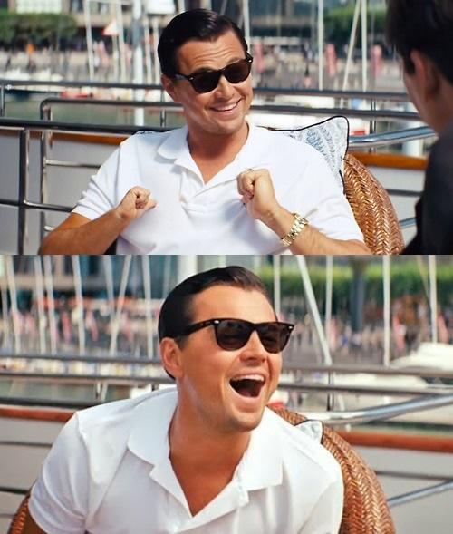 Wolf of Wall Street Laughing Meme Template